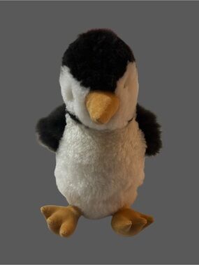 Real Alpaca Fur Penguin Plushie – Genuine Peruvian HBlack/White